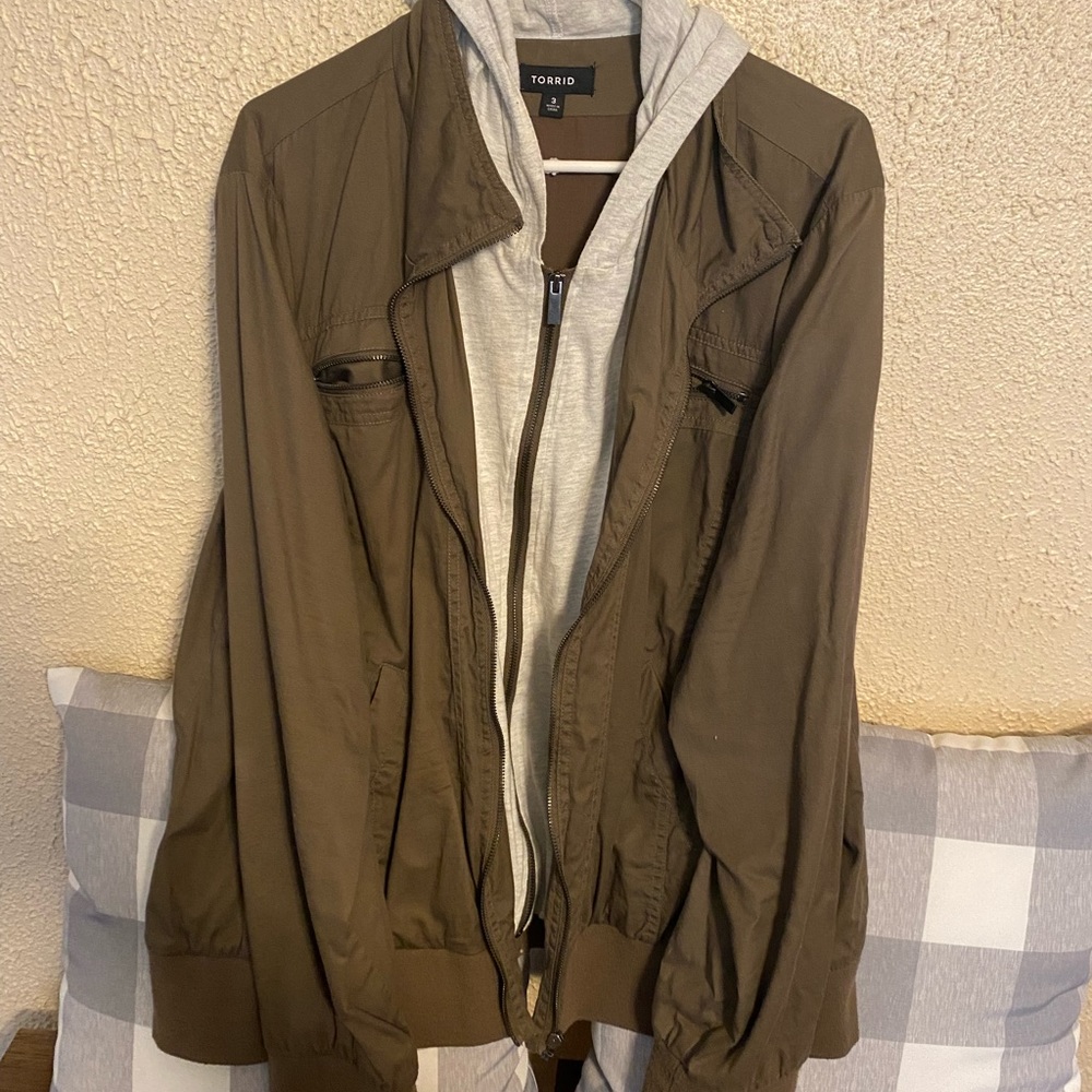 Torrid Double Zip Jacket with Hood - Size 3